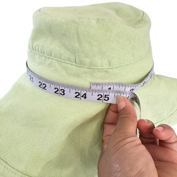 Scala Collection Unisex Mint Green Canvas Wide Adjustable drawstring Bucket Hat - Picture 5 of 7
